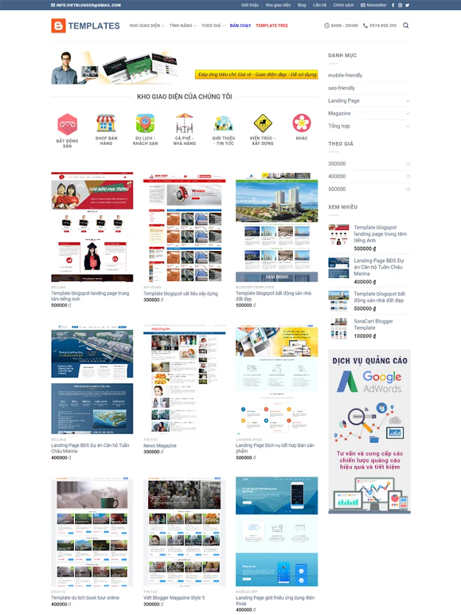 Flatsome Blogger Template bán theme chuẩn Seo